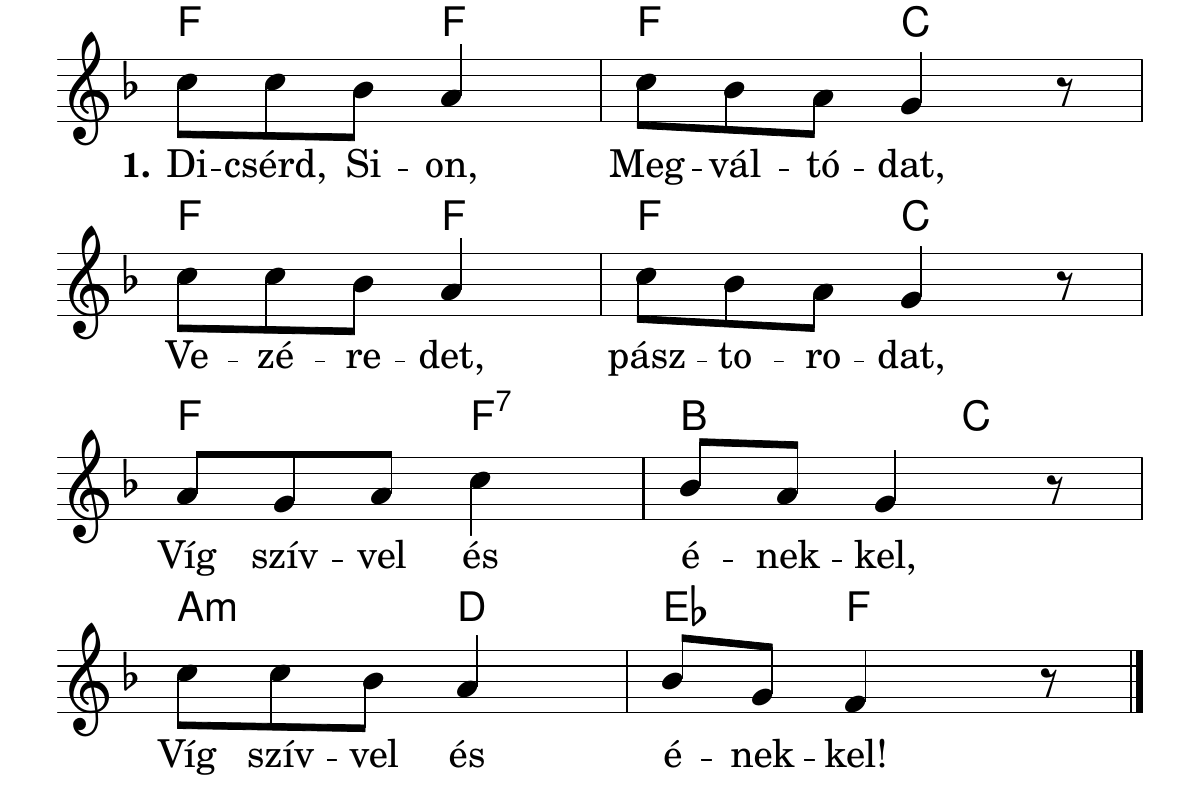 Dicsérd, Sion, Megváltódat